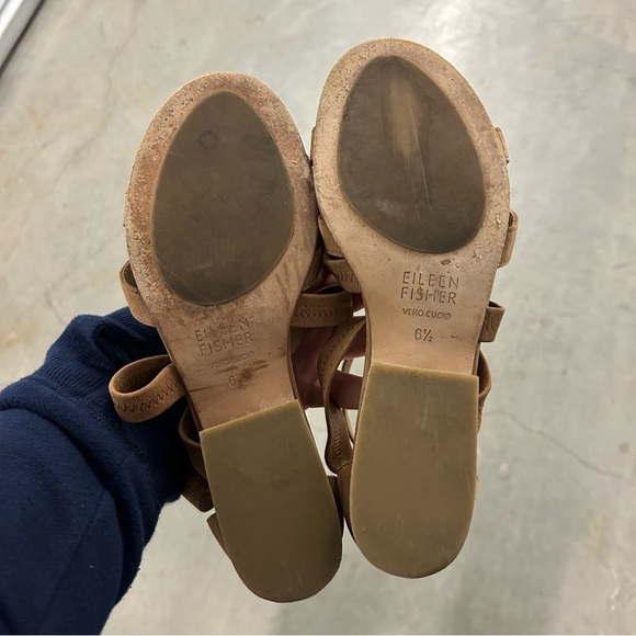 Eileen Fisher Women's Eva Sandal Brown Strappy Size 6.5 Casual Summer - Picture 9 of 12
